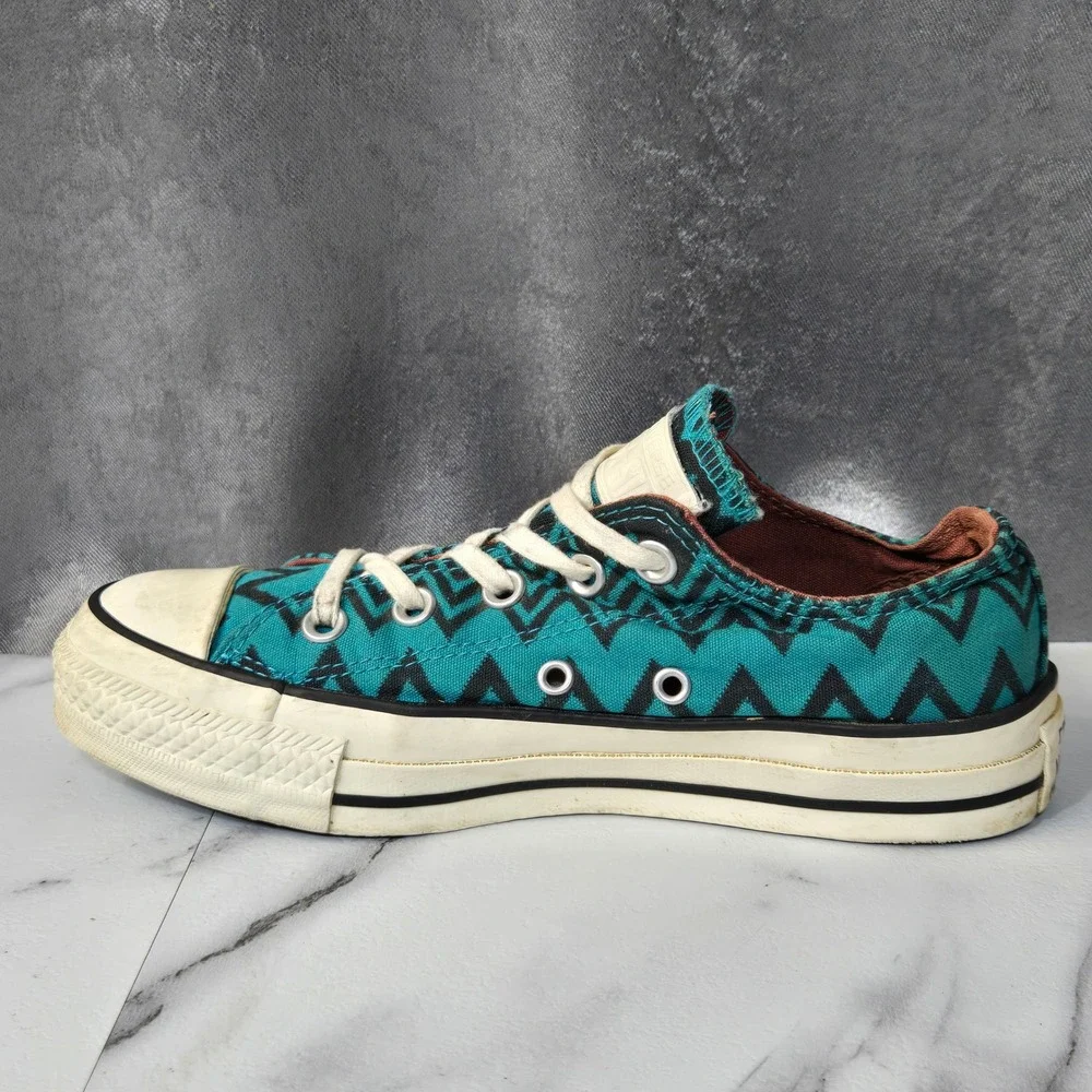 Converse Chuck Taylor All Star Missoni Sneakers Womens 6 Low Chevron Teal Black - Picture 4 of 12